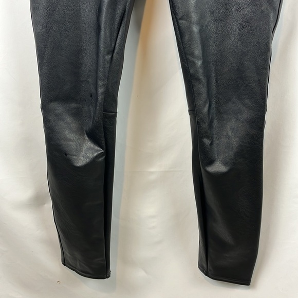 Spanx Black Faux Leather-Like Pull-on Ankle Stretchy Skinny Pants Size S -‎ NEW - Picture 5 of 12